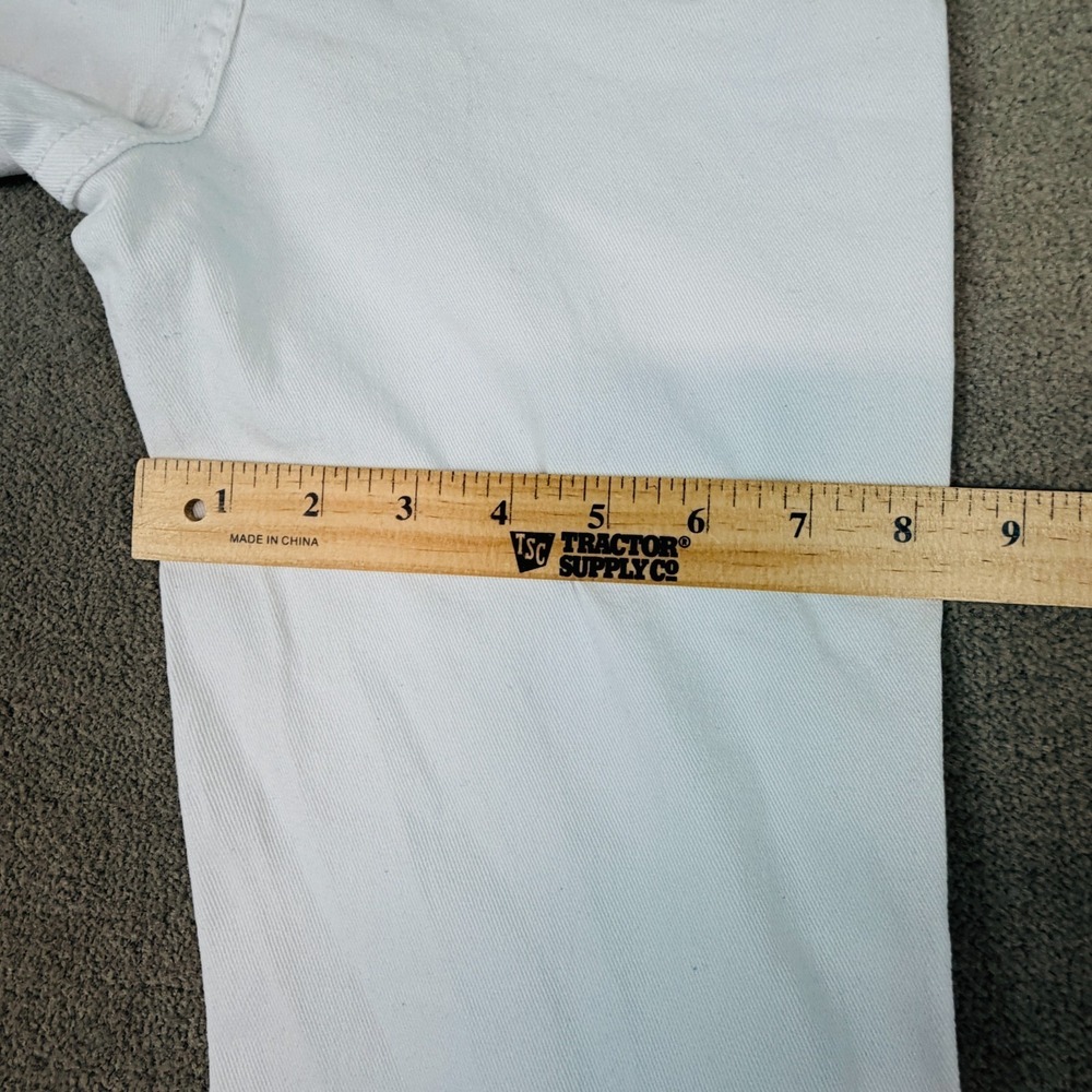 White Denim Jeans Women's Sz 24x32 Wide Bell Bottoms Bootcut Flare CT Unbranded - Picture 7 of 13